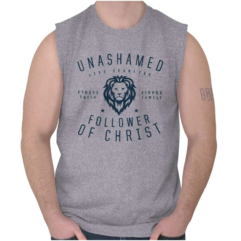 Men's Hunting Shirts for Camouflage and ComfortUnashamed Follower Sleeveless T Shirt