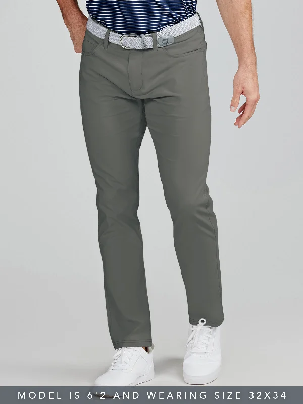Men's Pants with Reflective Stripes for SafetyMotion Pant Tailored Fit - Granite