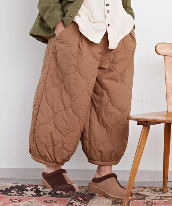 Men's Pants with Elastic CuffsAmina x grn Quilted Harem Pants