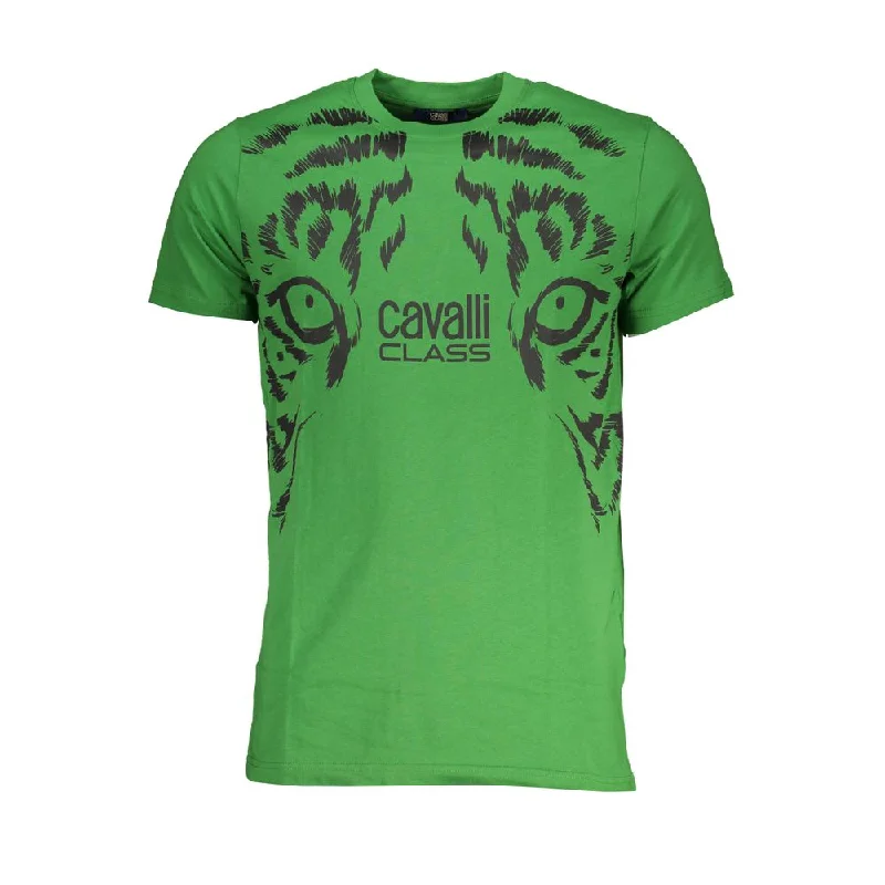 Men's Shirts with Zippered PocketsCavalli Class  Cotton Men's T-Shirt