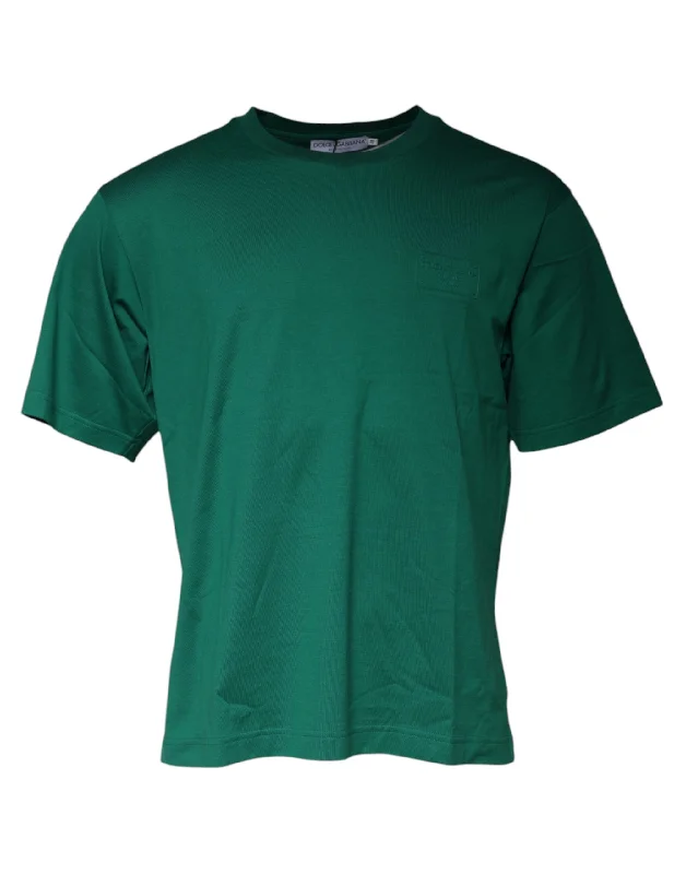 Men's Shirts with Chest PocketsDolce & Gabbana  Logo Crew Neck Short Sleeves Men's T-shirt