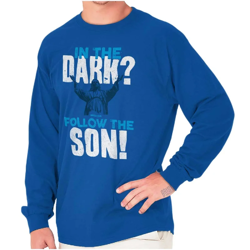 Men's Patterned Dress Casual Shirts for Smart-Casual EventsFollow the Son Long Sleeve T Shirt