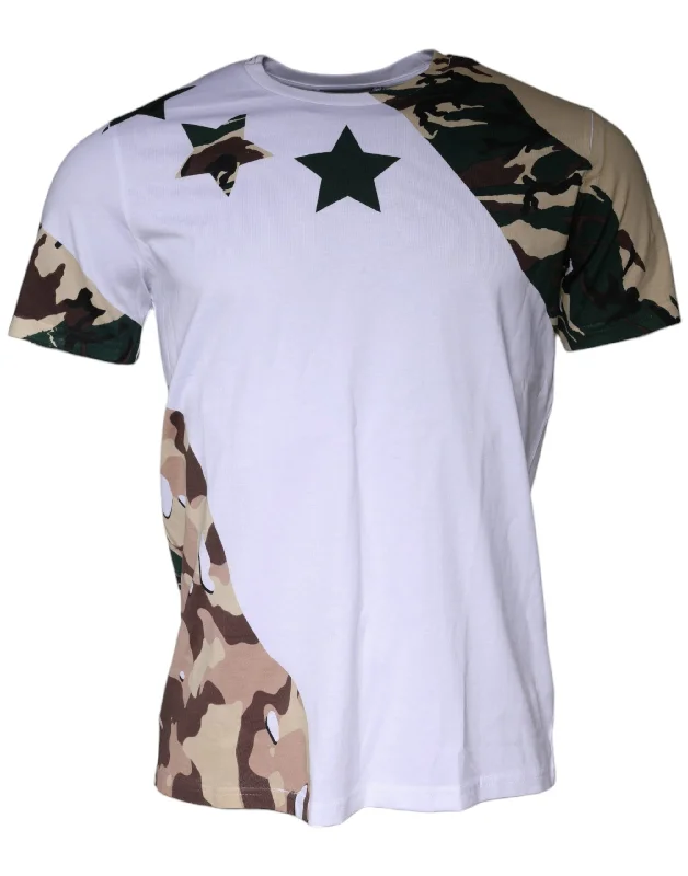 Men's Shirts for BoatingDolce & Gabbana  Camouflage Stars Crew Neck Men's T-shirt