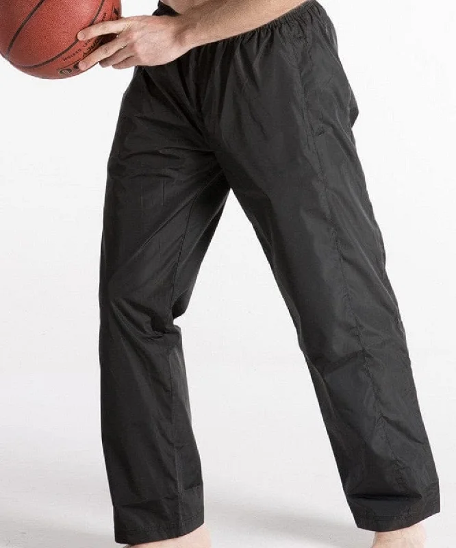 Men's Pants with Pleated FrontsTall Men's Poly Track Pant, Zip Bottom - BLACK and NAVY - FINAL SALE