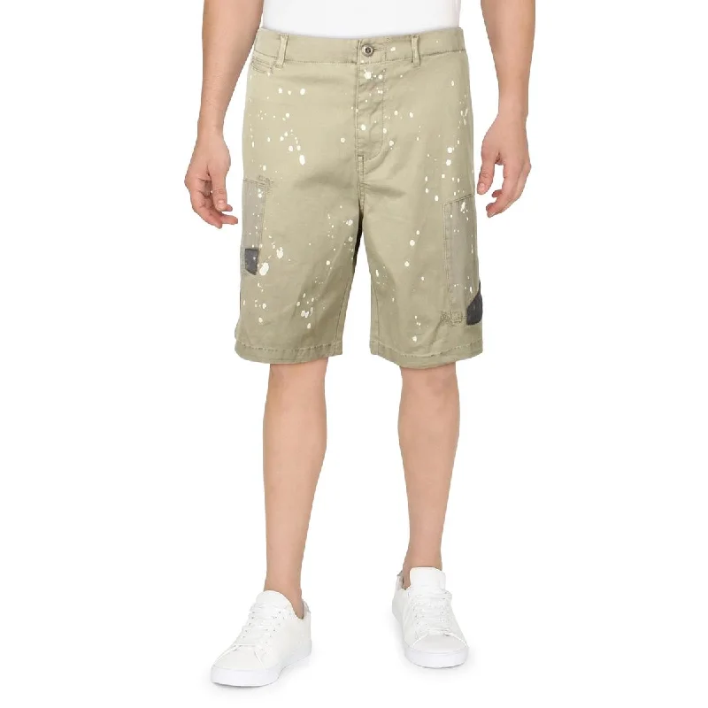 Men's Pants with Ripped and Distressed DetailsMens Printed Midi Khaki, Chino Shorts