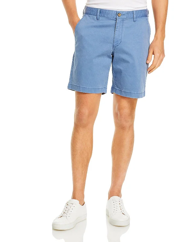 Men's Solid-Colored Pants for VersatilityMens Stretch 8" Inseam Chino Shorts