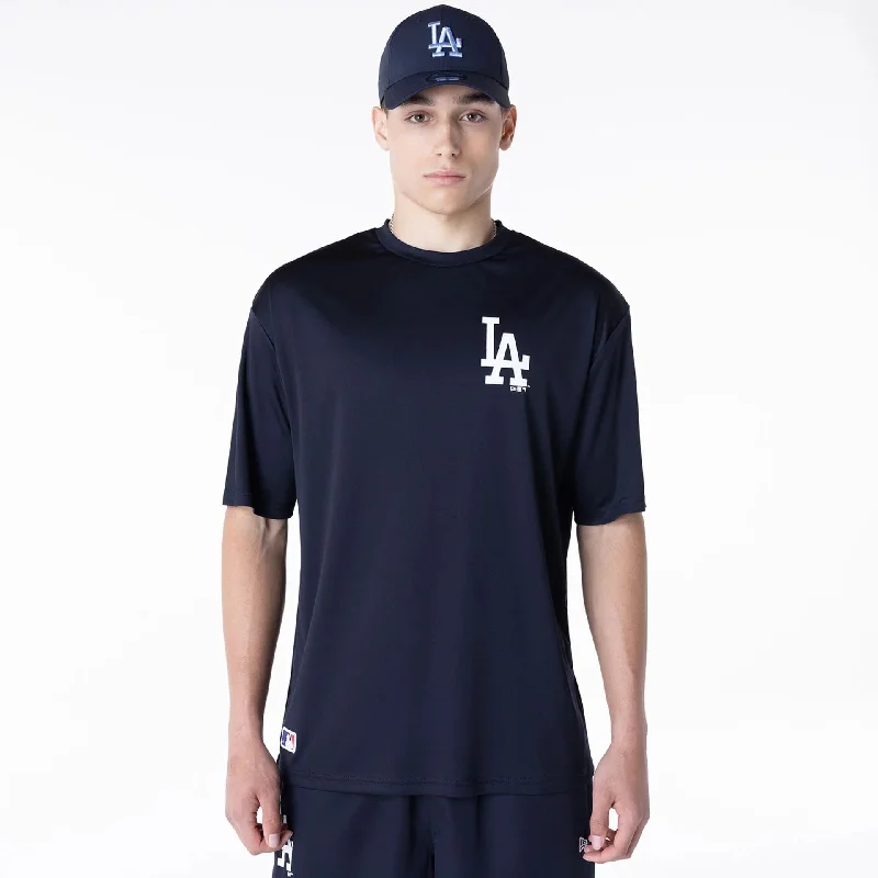 Men's Shirts with Adjustable HemlinesLA Dodgers League Essential Navy T-Shirt