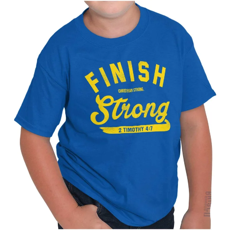 Men's Camouflage Shirts for an Outdoor AppealFinish Strong Scripture Youth T Shirt