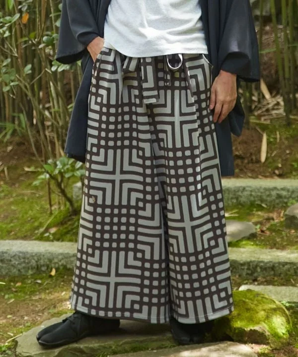 Men's Patterned Pants with Animal PrintsSHOSHA - Men's Wide Leg Pants