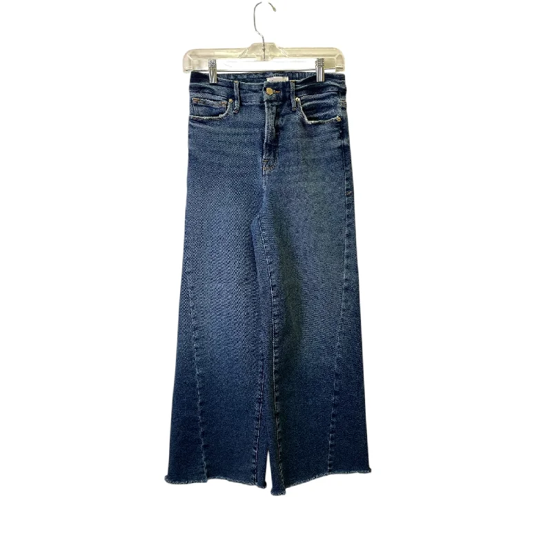 Affordable Winter HatsJeans Flared By Good American In Blue Denim, Size:2