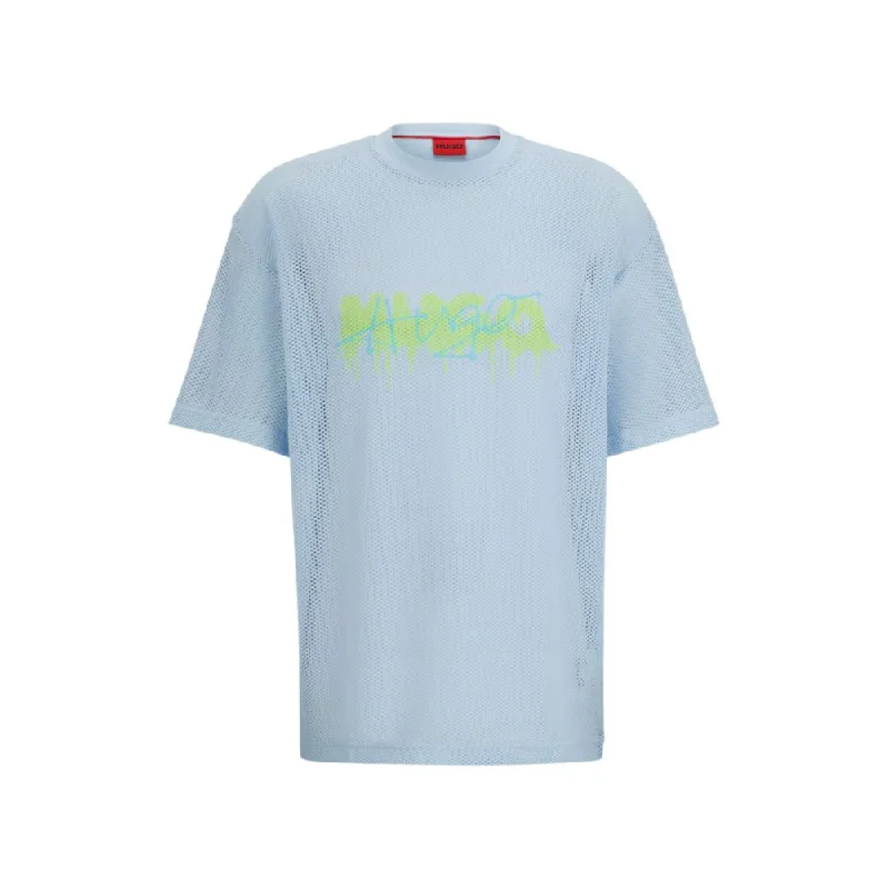 Men's Shirts with Graphic SleevesMesh oversize-fit T-shirt with new-season logo