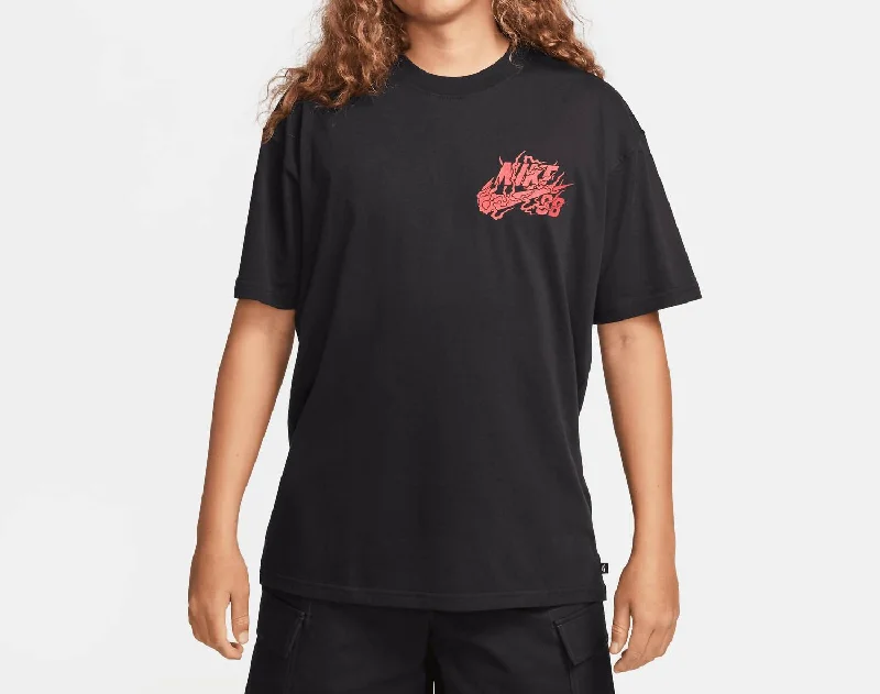Men's Shirts with Elastic WaistbandsMen's Sb Skate Dragon T-Shirt In Black/red