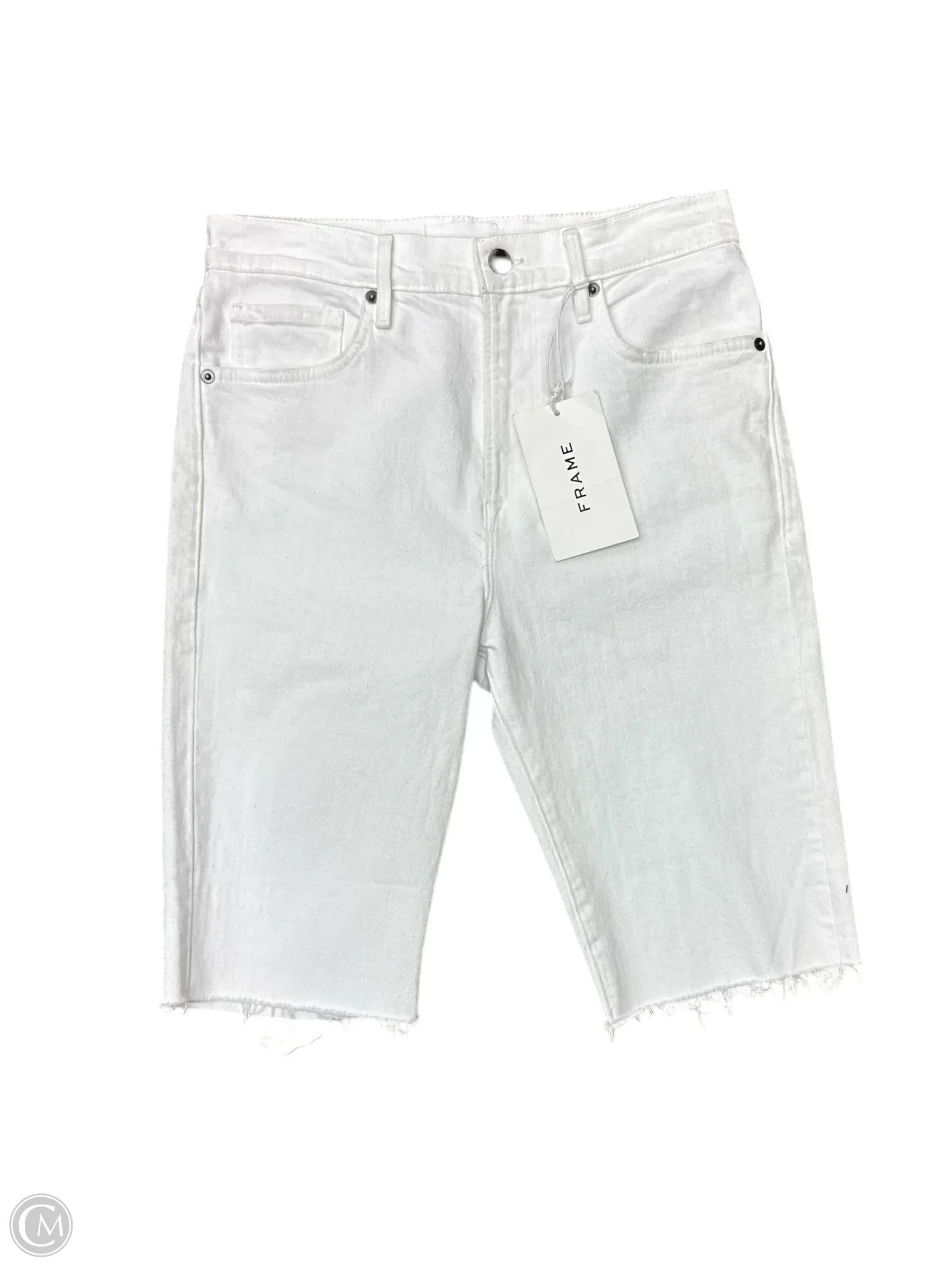 Men's Pants with Welt PocketsShorts Designer By Frame In White, Size: 4