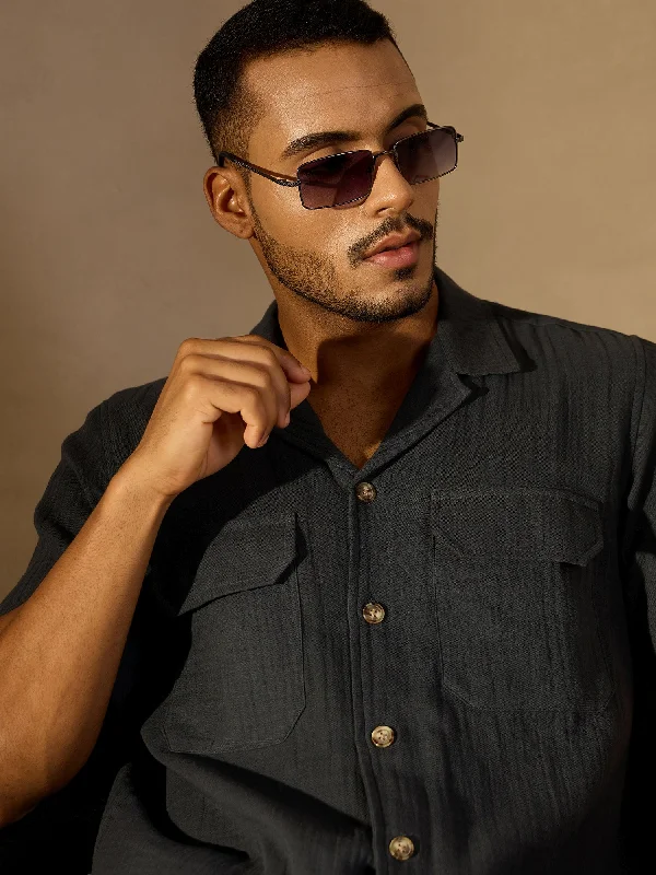 Men's Spread-Collar Shirts for a Bold StatementMuslin Double Gauze Resort Shirt