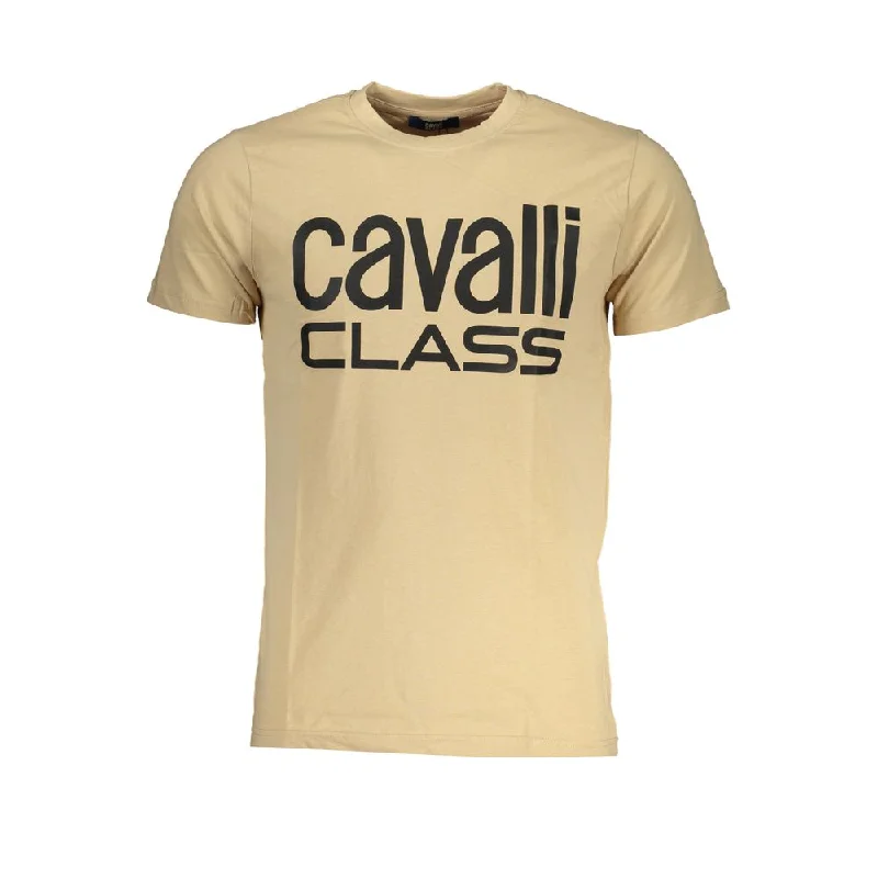Men's Shirts with Logo EmbossmentsCavalli Class  Cotton Men's T-Shirt