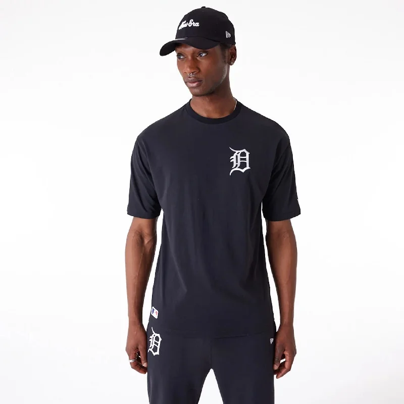 Men's Shirts with CollarsDetroit Tigers League Essential Black Oversized T-Shirt