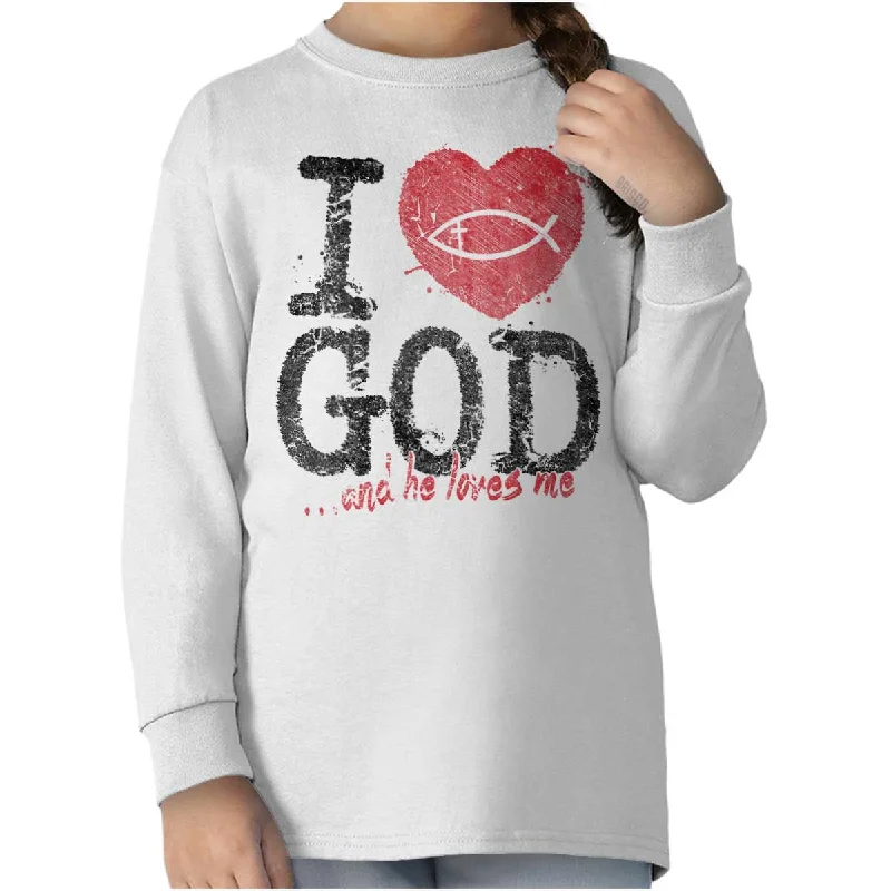 Men's Camouflage Shirts for an Outdoor AppealI Love God Youth Long Sleeve T Shirt