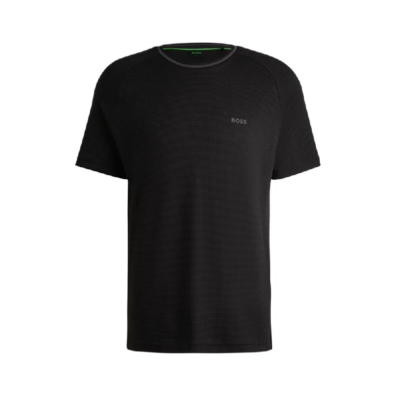 Men's Shirts with Velcro ClosuresCotton-jacquard relaxed-fit T-shirt with logo detail