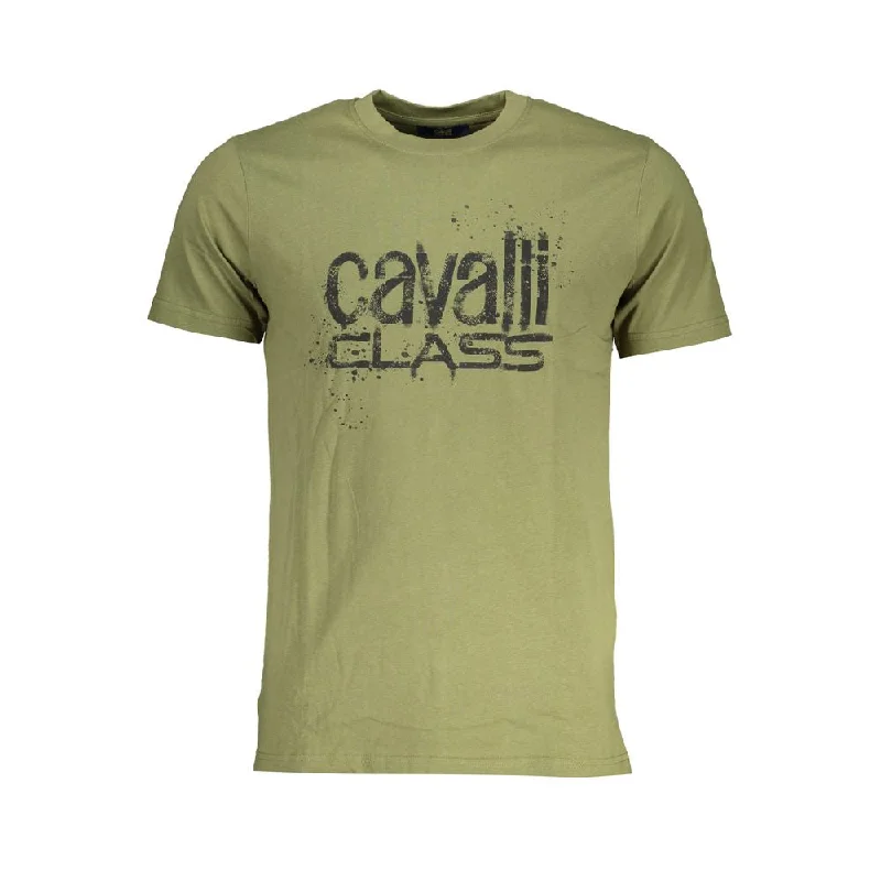 Men's Shirts with Elastic WaistbandsCavalli Class  Cotton Men's T-Shirt