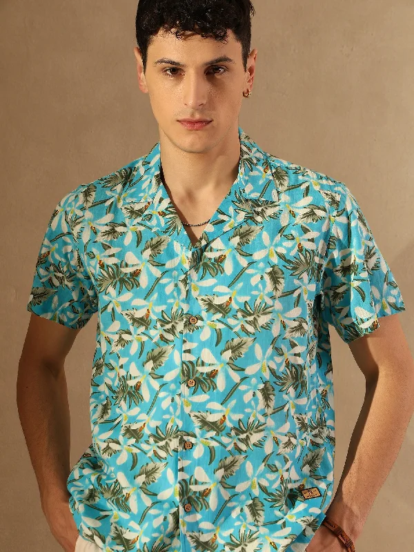 Men's Monochrome Shirts for a Minimalist VibeBlock Printed Cotton Shirt
