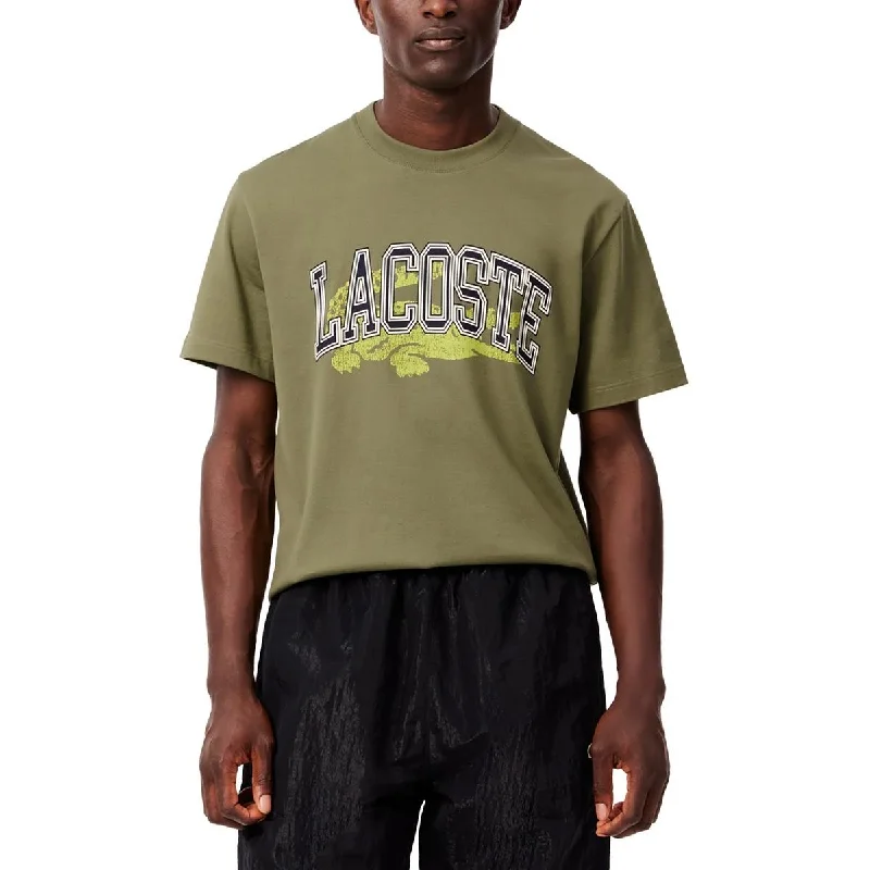 Men's Shirts with Contrast StitchingMens Logo Cotton Graphic T-Shirt
