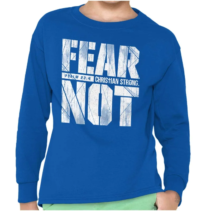 Men's Denim Shirts for a Rugged LookFear Not Psalm 23:4 Youth Long Sleeve T Shirt