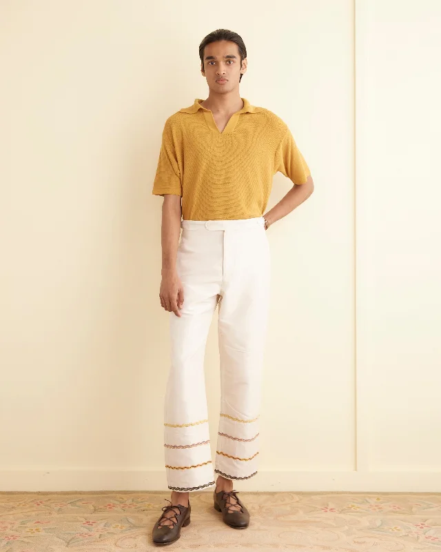 Men's Chino Shorts for Warm WeatherRickrack Stripe Trousers
