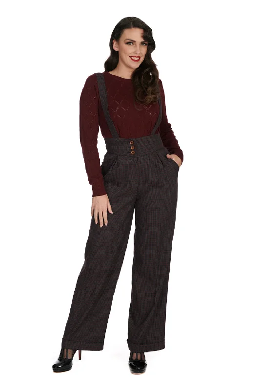 Men's Pants with Antimicrobial TreatmentJenny Check Trousers