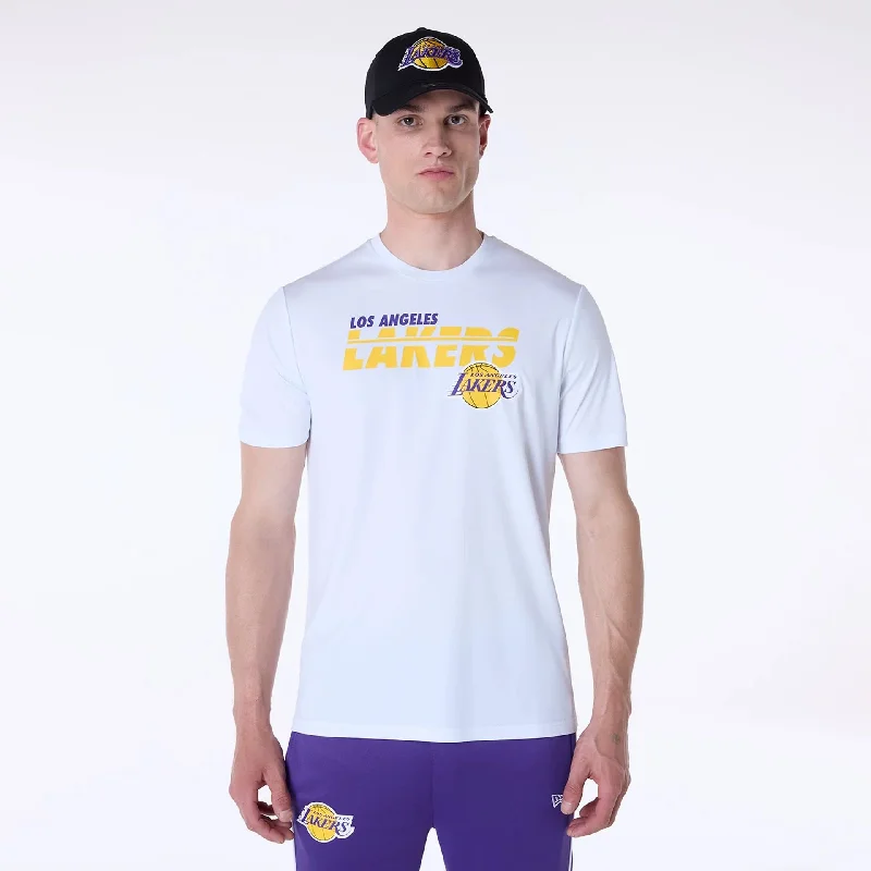 Men's Shirts with Adjustable HemlinesLA Lakers NBA Essentials White T-Shirt