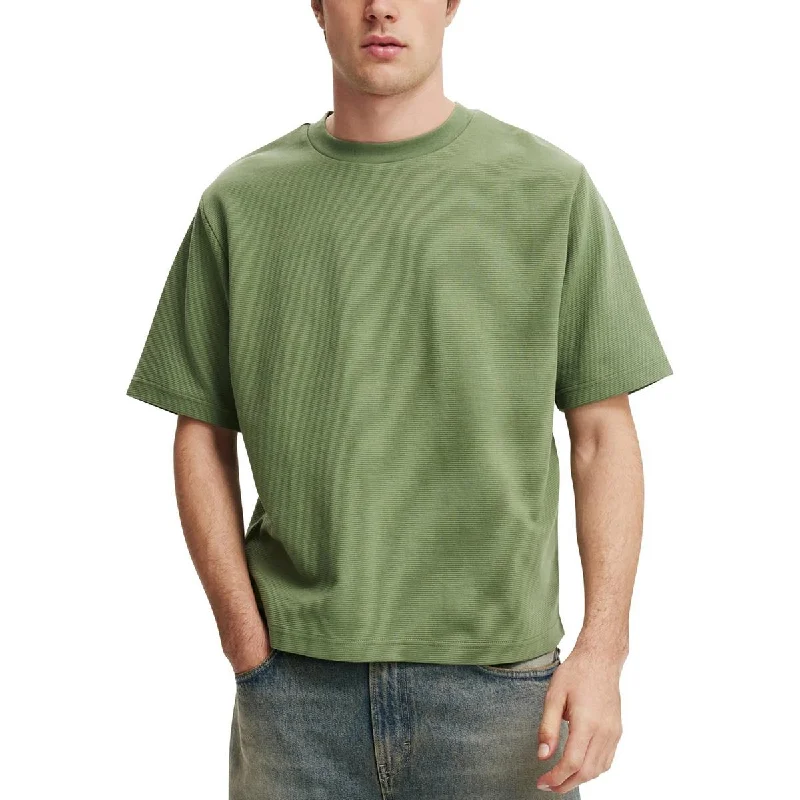 Lightweight Men's Linen ShirtsMens Crop Textured T-Shirt