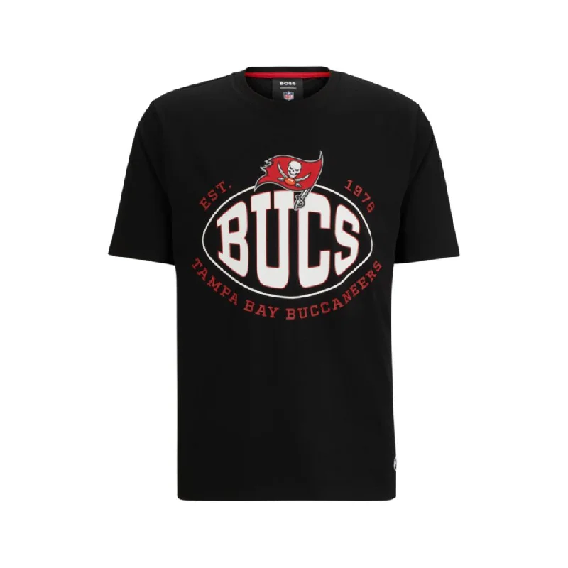 Versatile Men's Tank TopsBOSS x NFL stretch-cotton T-shirt with collaborative branding