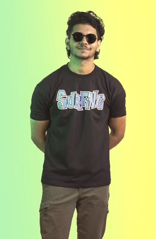 Patterned Men's Hawaiian ShirtsSummer Vibe Black T-shirt