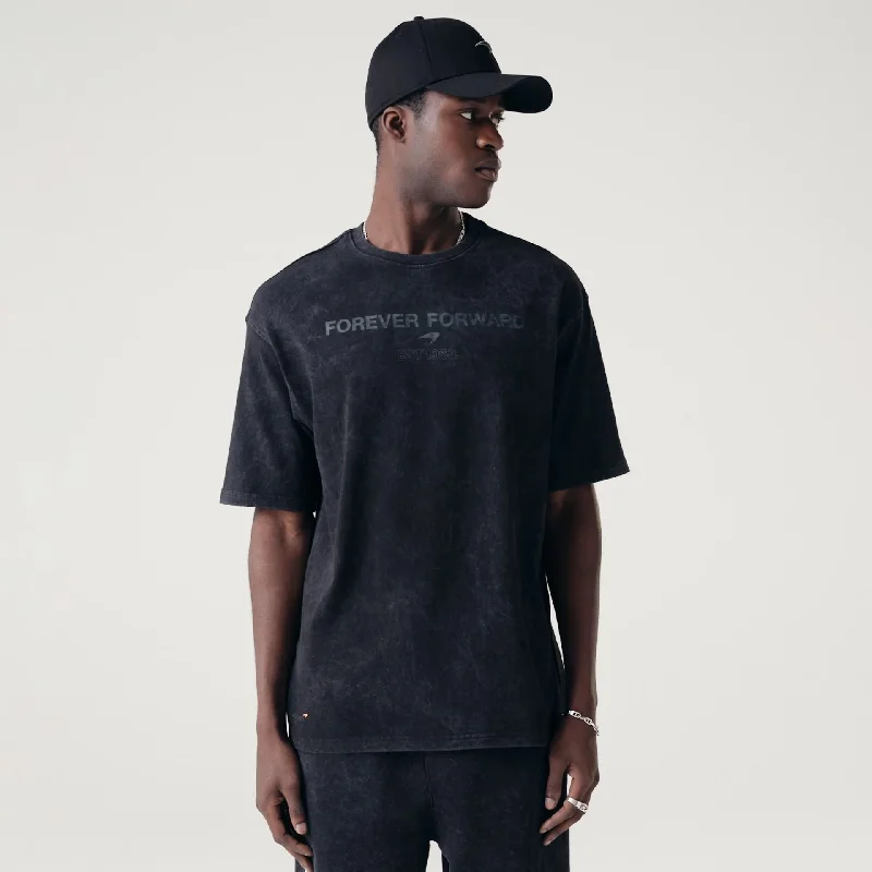 Men's Shirts with Hidden PocketsMcLaren Racing Washed Pack Black On Black Oversized T-Shirt