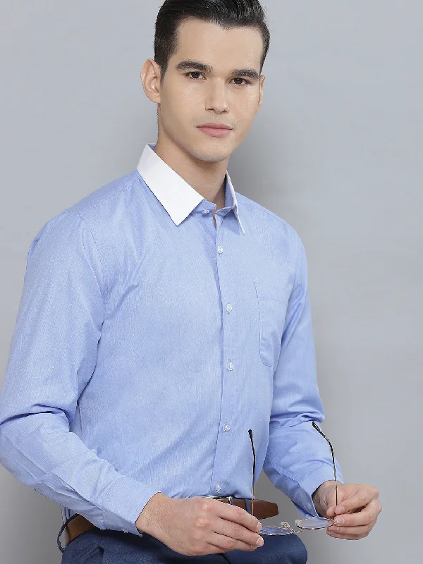 Men's Breathable Shirts for Warm ClimatesMen Smart Slim Fit Formal Shirt