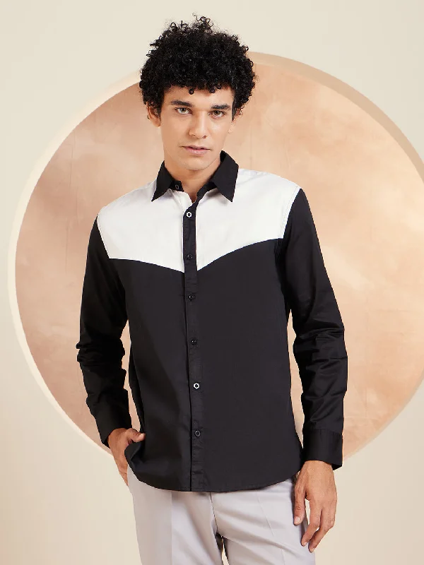 Men's Vintage T-Shirts for a Retro VibeDENNISON Smart Colourblocked Cotton Casual Shirt