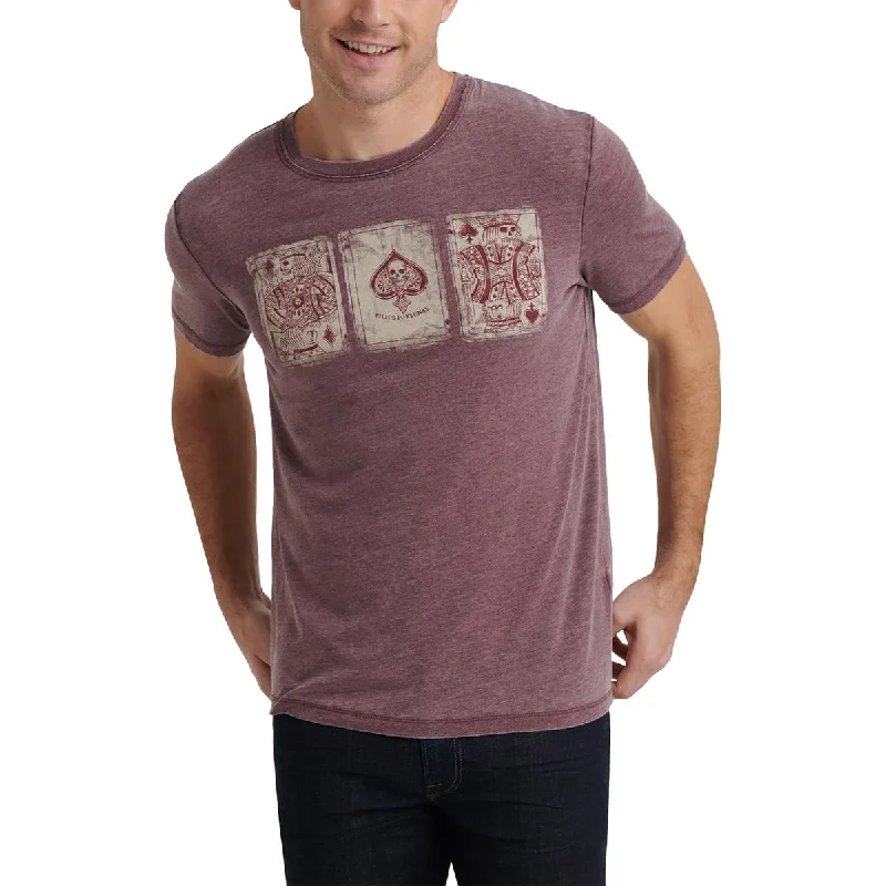 Men's Performance Shirts for SportsPlaying Cards Mens Graphic Slub Graphic T-Shirt