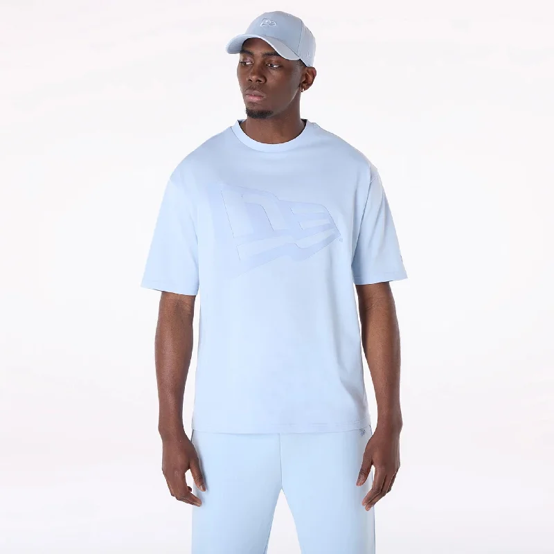 Durable Men's Work ShirtsNew Era Flag Pastel Blue Oversized T-Shirt