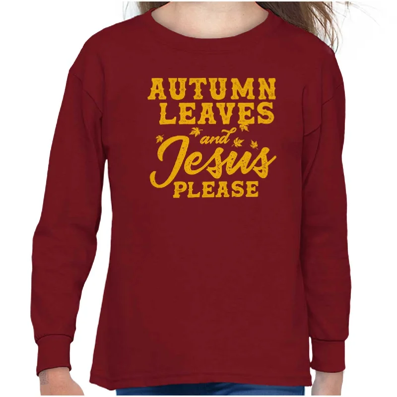 Men's Casual Friday Shirts for Relaxed Office DaysJesus Please Youth Long Sleeve T Shirt