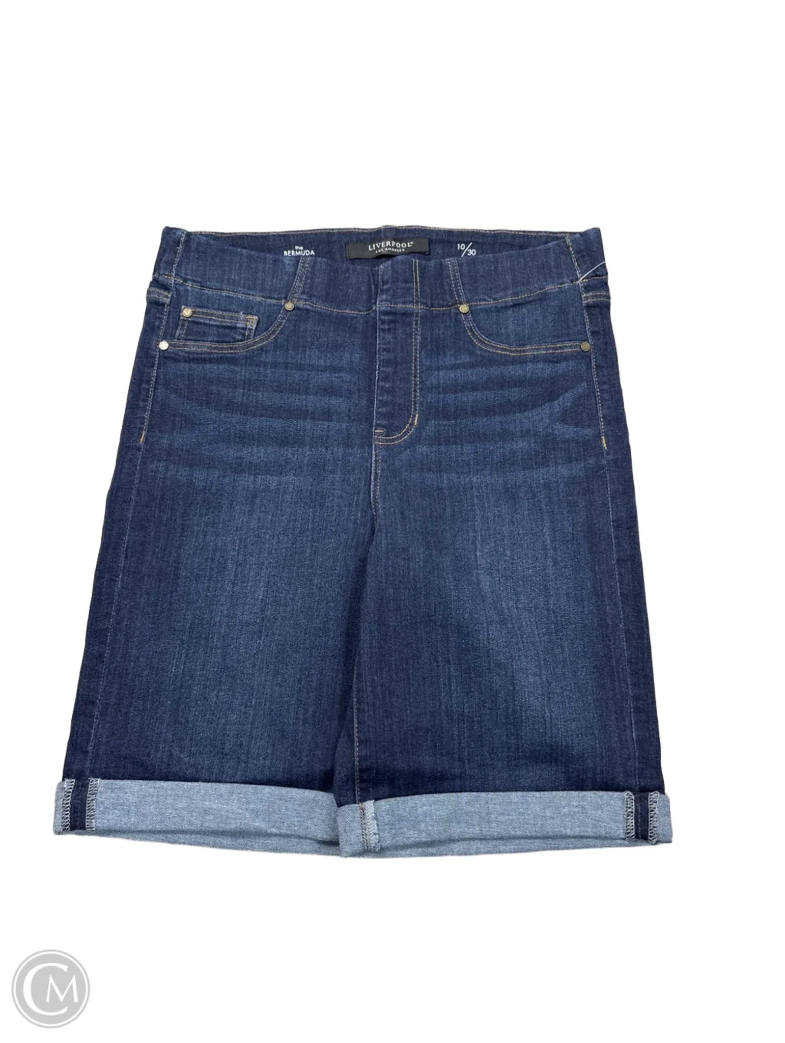 Men's Work Pants for Durability and ComfortShorts By Liverpool In Blue Denim, Size: M