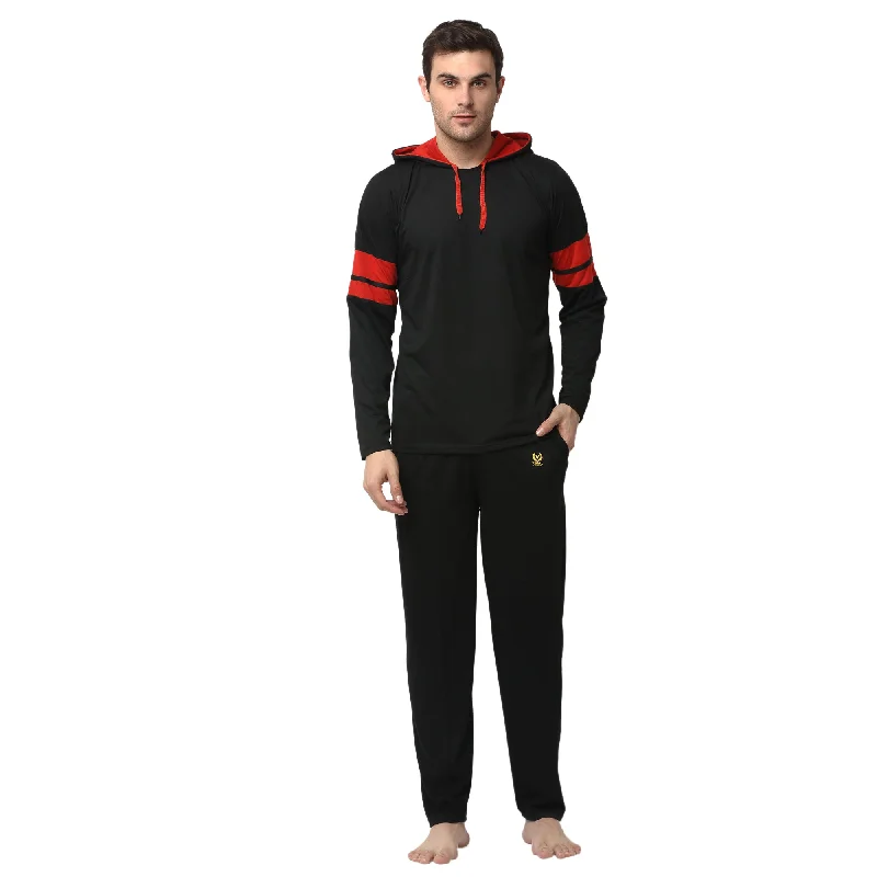 Mack Jonney Black Black Night Suit For Men's