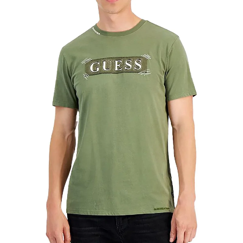 Classic Men's Button-Up ShirtsMens Applique Organic Cotton T-Shirt