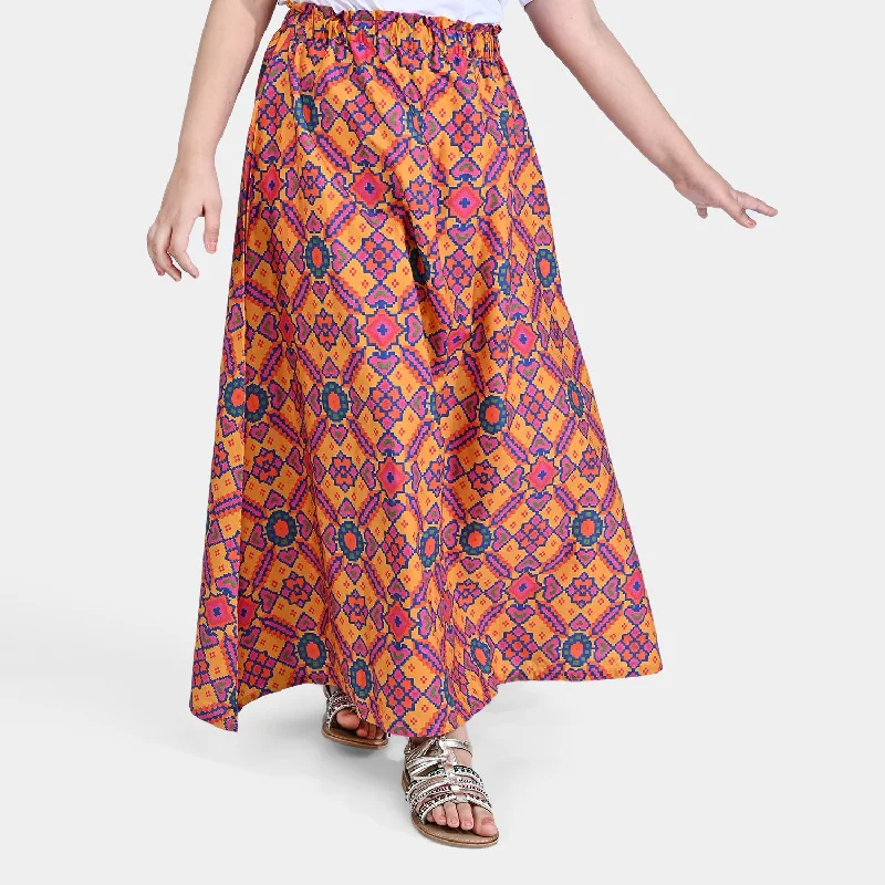Men's Twill Pants for a Dressy LookGirls Cotton Poplin Long Skirt Canyon Clay-Mustard