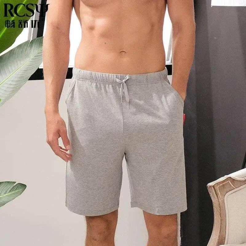 Men's Pants with Hidden ButtonsMen Pajama Shorts - Sleep Shorts