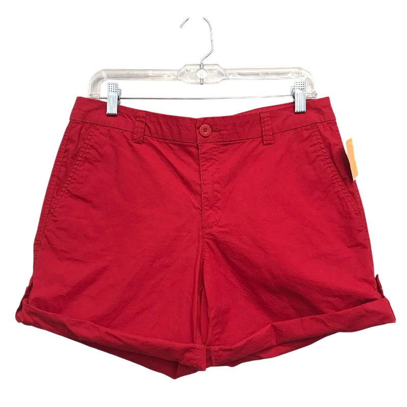 Men's Solid-Colored Pants for VersatilityShorts By Liz Claiborne In Red, Size:6