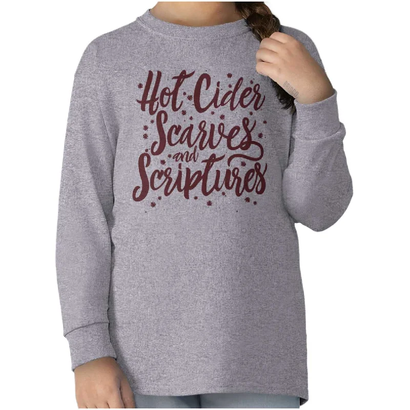 Men's Patterned Dress Shirts for a Unique TwistCider Scarves Scriptures Youth Long Sleeve T Shirt