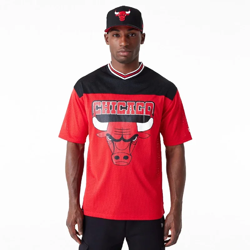 Comfortable Men's Polo ShirtsChicago Bulls NBA Arch Graphic Jersey Red T-Shirt