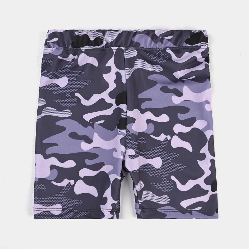 Men's Low-Waisted Pants for a Casual VibeBoys Microfiber Jersey Swim Shorts Grey Camo-GREY