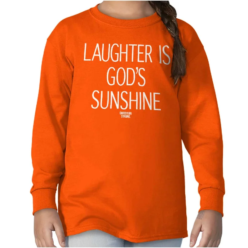 Men's Graphic Print T-Shirts for a Statement LookLaughter is God's Sunshine Youth Long Sleeve Shirt