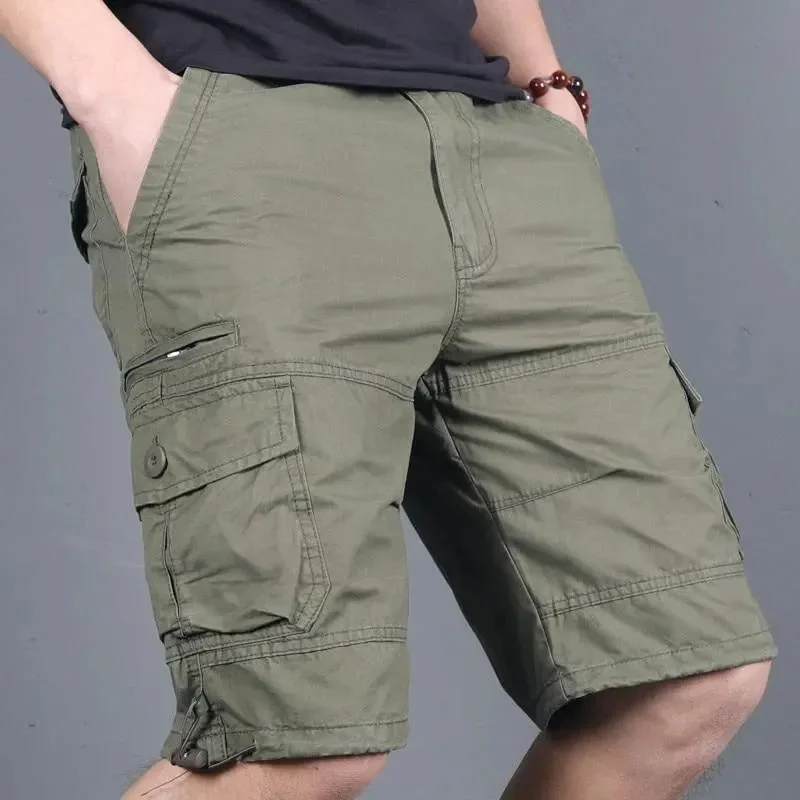 Men's Drawstring Pants for AdjustabilityLoose Casual Cargo Shorts For Men