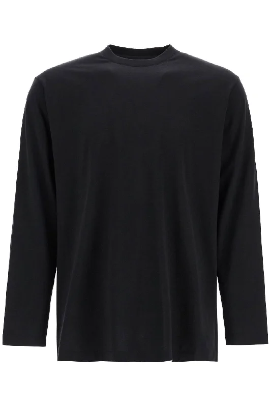 Men's Shirts for Outdoor ActivitiesY-3 Men's Long Sleeve  Cotton T-Shirt With Men's Graphic